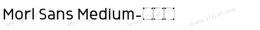 Morl Sans Medium字体转换